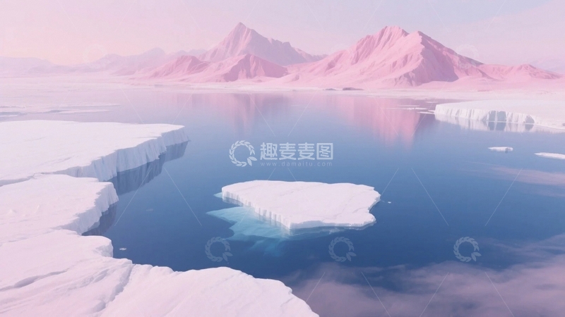高清大图下载【趣麦麦图】极地冰川的宁静之美5