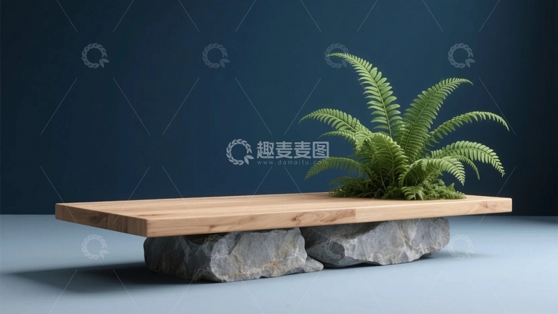 高清大图下载【趣麦麦图】植物青石模板展台5