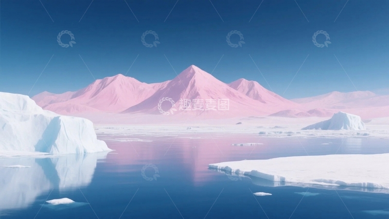 高清大图下载【趣麦麦图】极地冰川的宁静之美3