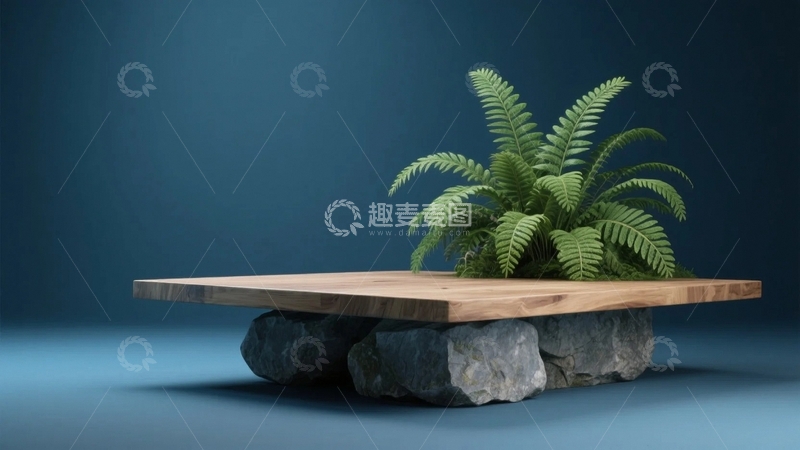 高清大图下载【趣麦麦图】植物青石模板展台7