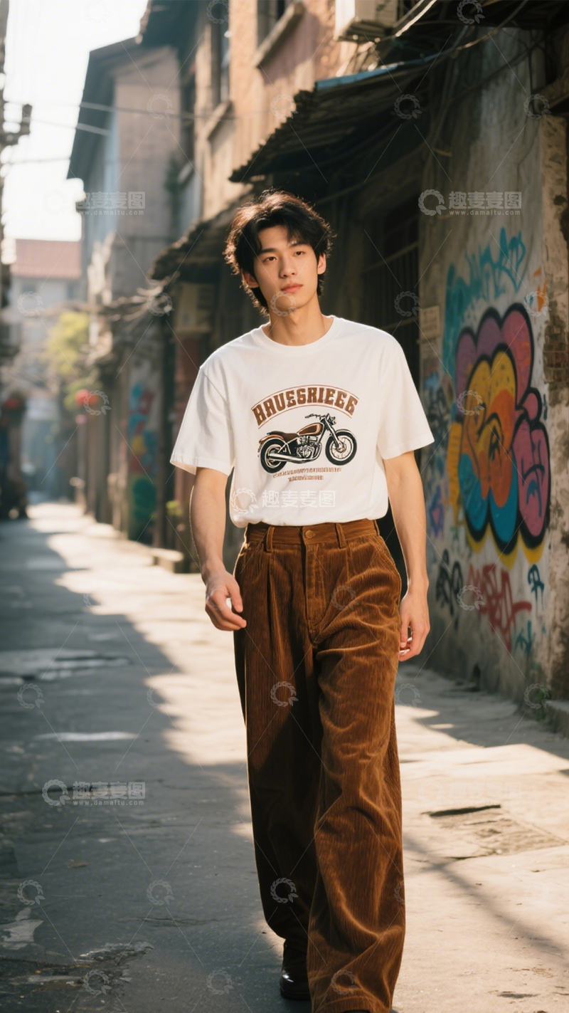 高清大图下载【趣麦麦图】复古集市街头穿搭