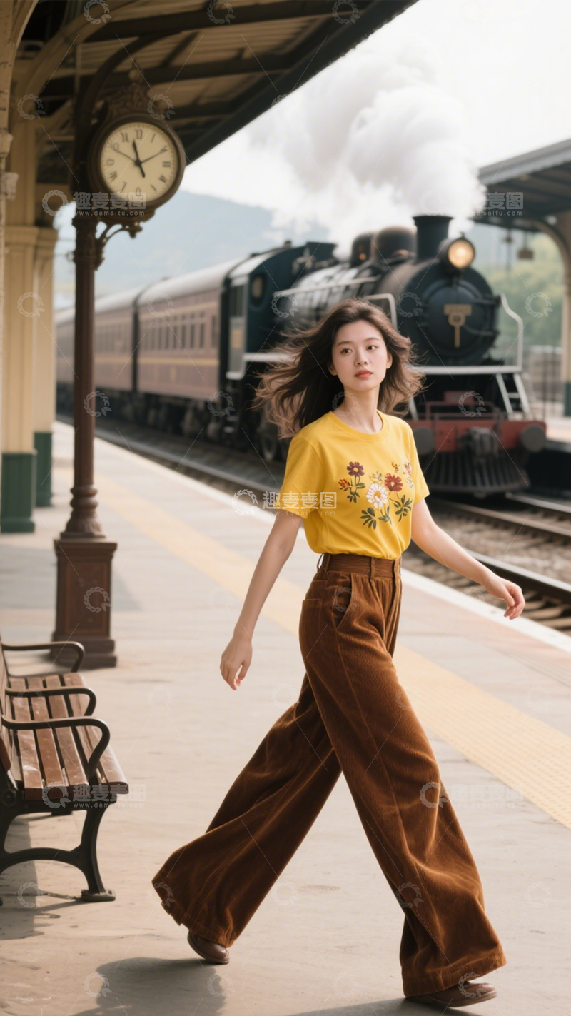 高清大图下载【趣麦麦图】复古集市街头穿搭3