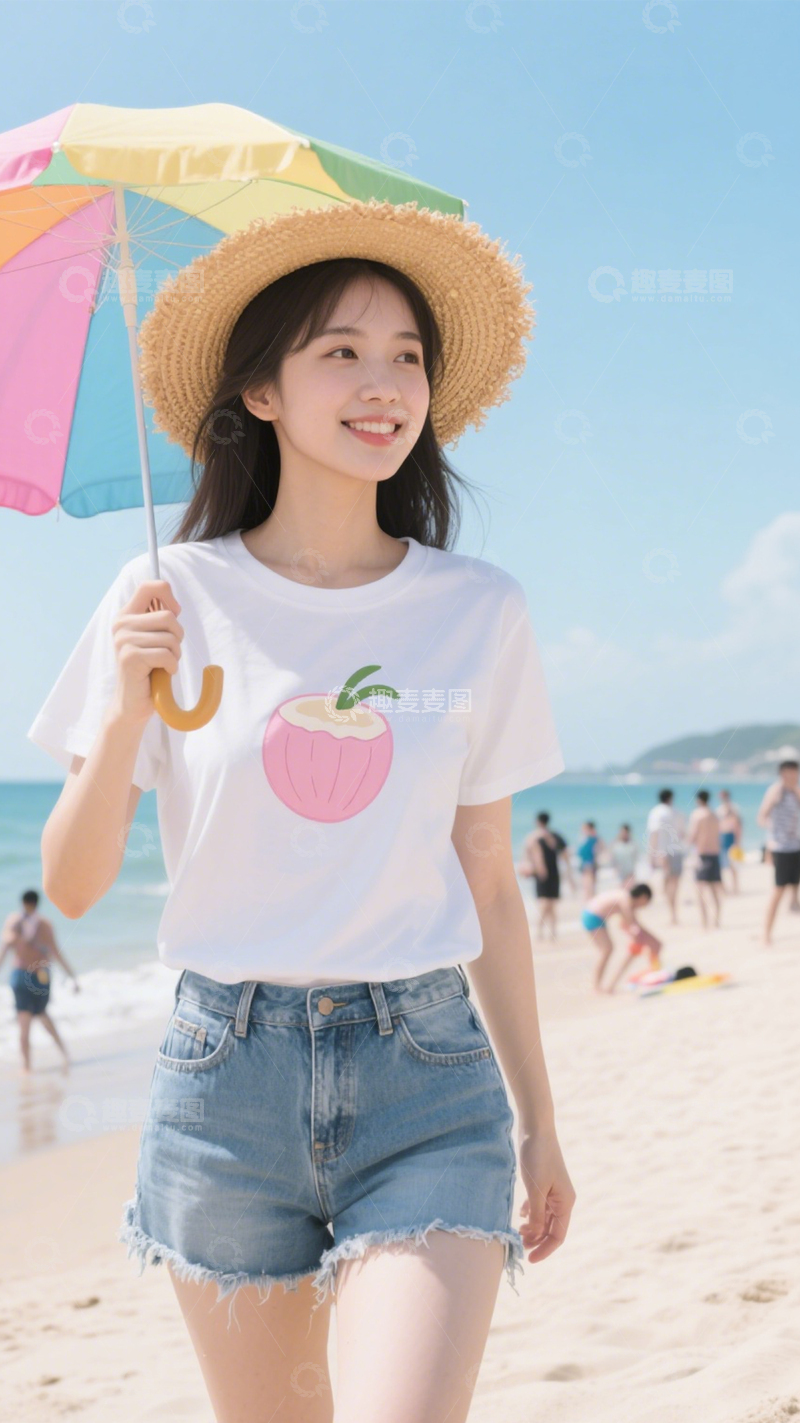 高清大图下载【趣麦麦图】海滩度假休闲穿搭3