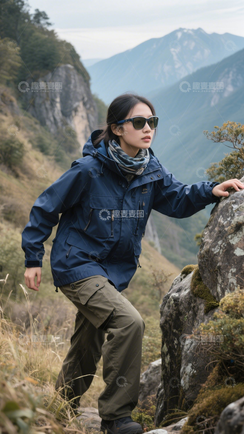 高清大图下载【趣麦麦图】山野探索户外穿搭