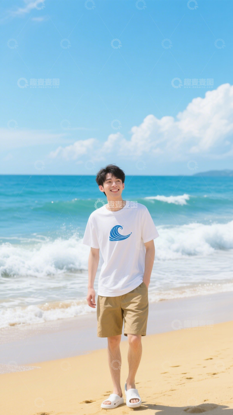 高清大图下载【趣麦麦图】海滩度假休闲穿搭1