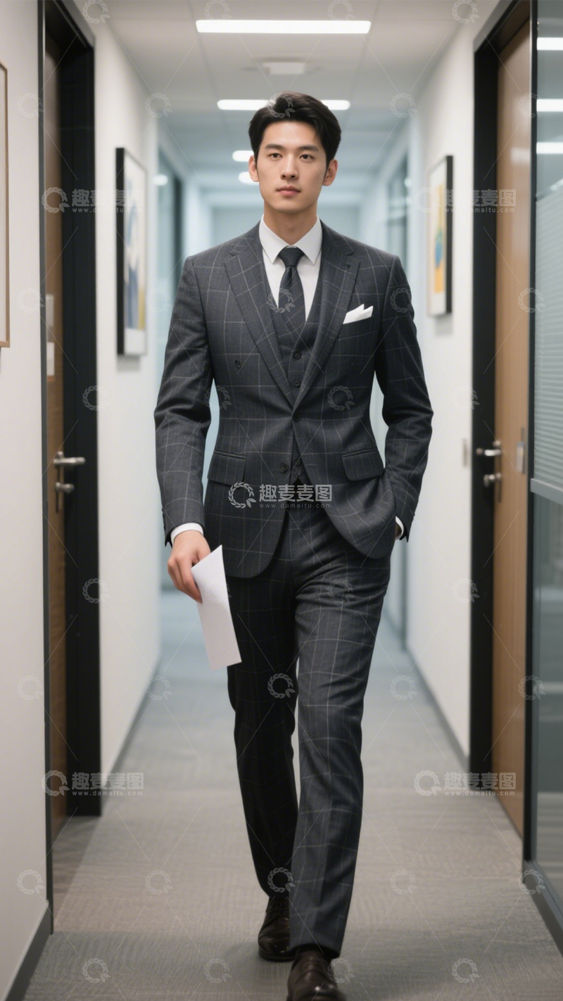 高清大图下载【趣麦麦图】职场精英西装穿搭1