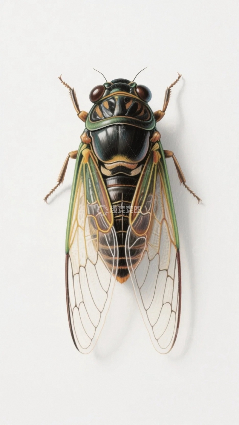 高清大图下载【趣麦麦图】火热的夏天与蝉1