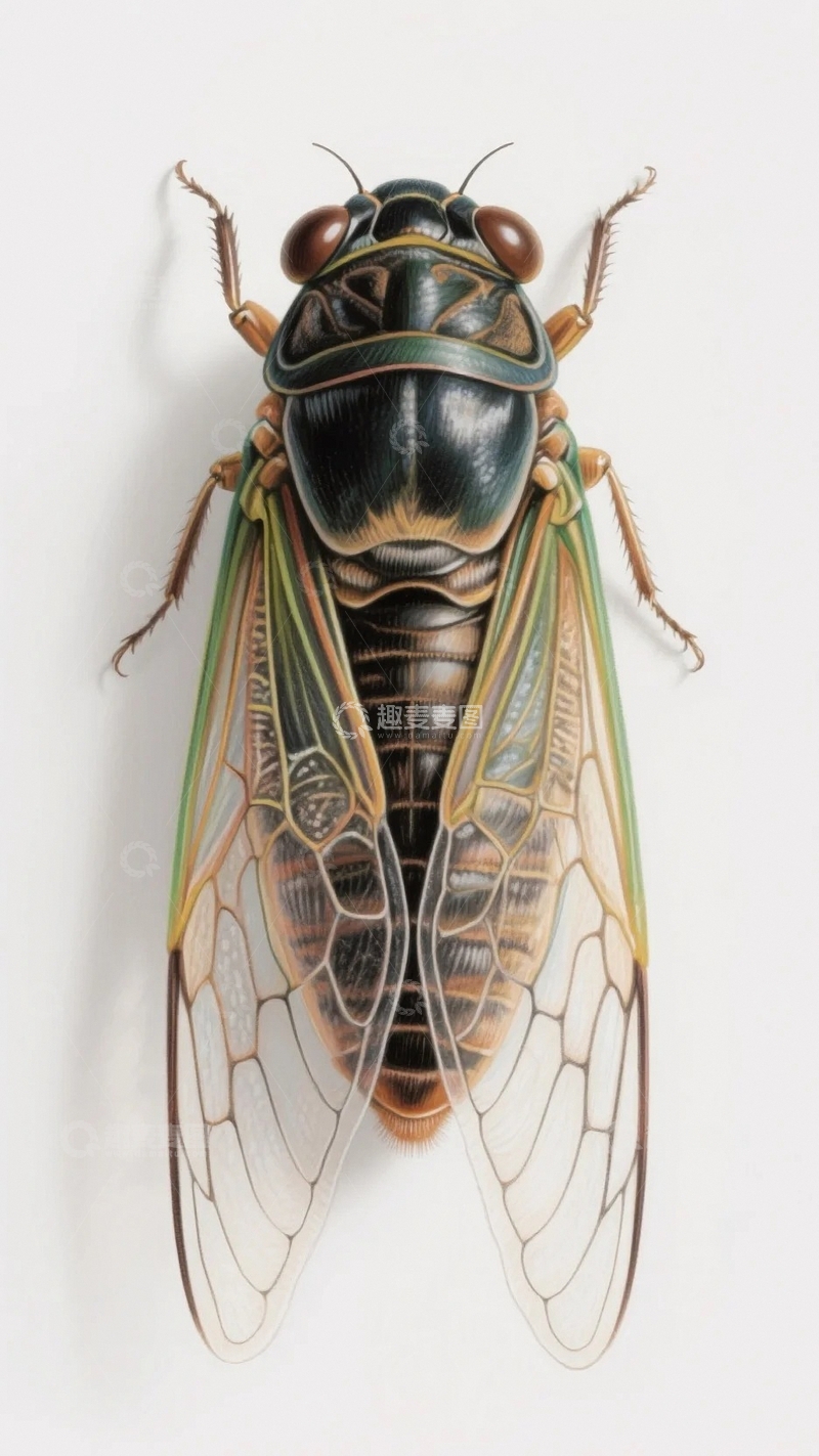 高清大图下载【趣麦麦图】火热的夏天与蝉