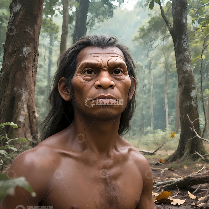 高清大图下载【趣麦麦图】原始人北京人1