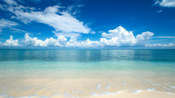 碧海白沙美景