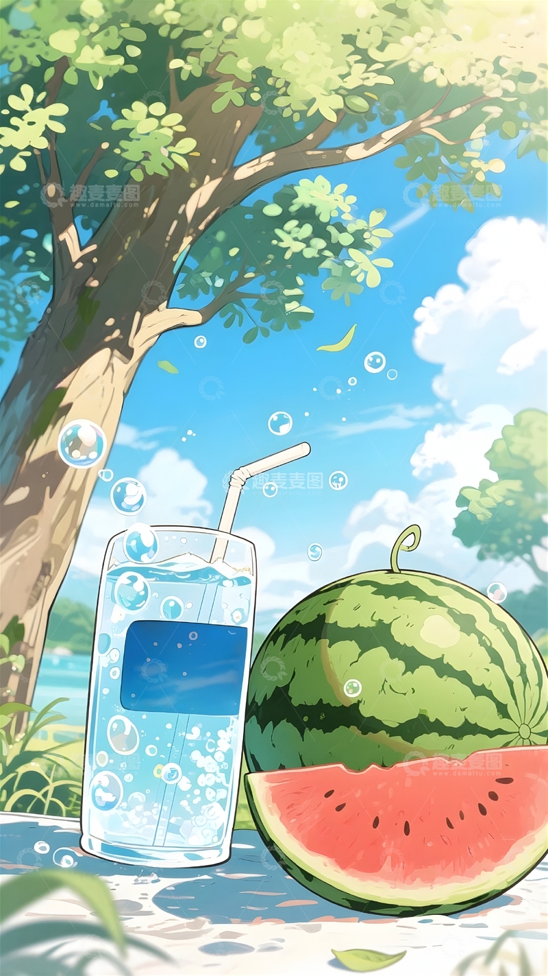 高清大图下载【趣麦麦图】夏日清凉一刻