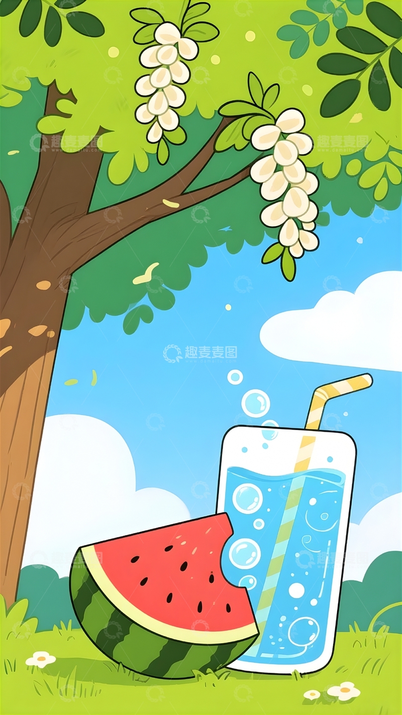 高清大图下载【趣麦麦图】夏日清凉一刻1