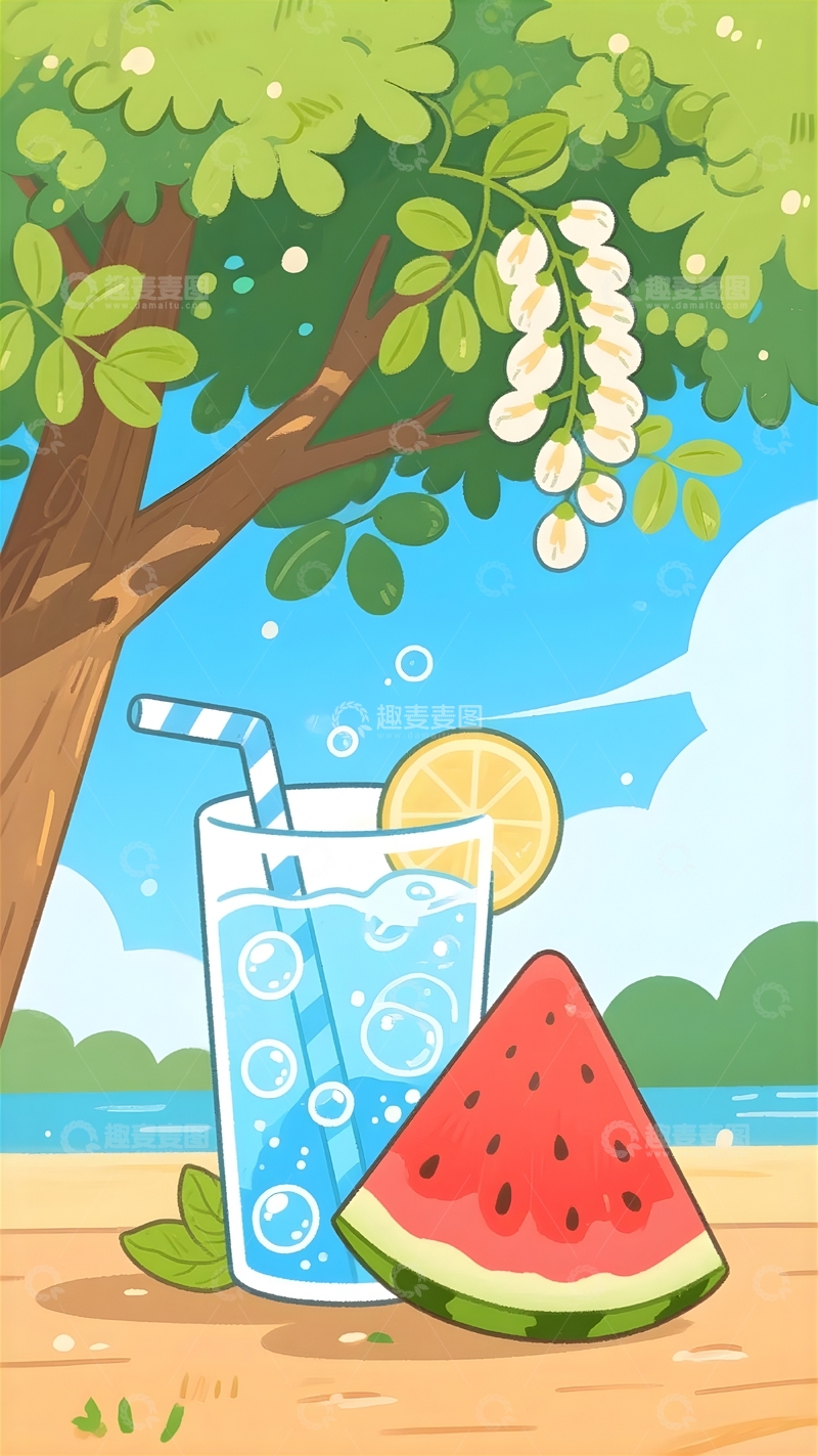 高清大图下载【趣麦麦图】夏季夏天背景