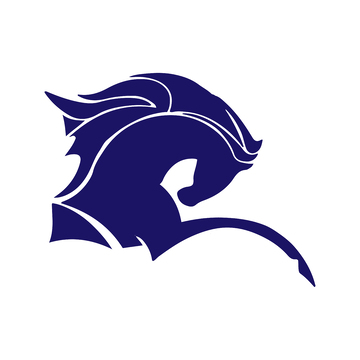 中国风传统纹样马纹马首剪影图标