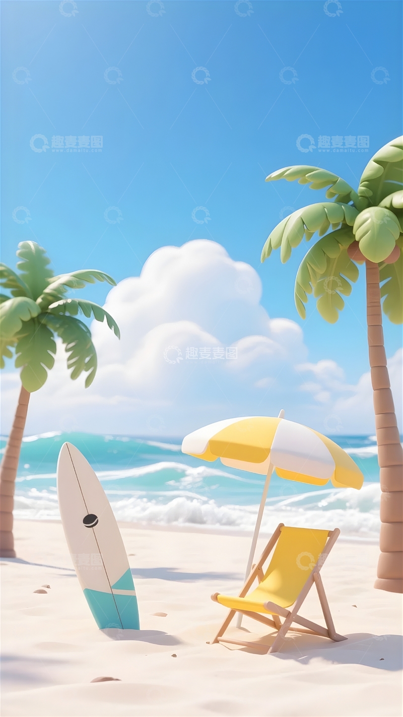 高清大图下载【趣麦麦图】夏日海边度假风景1