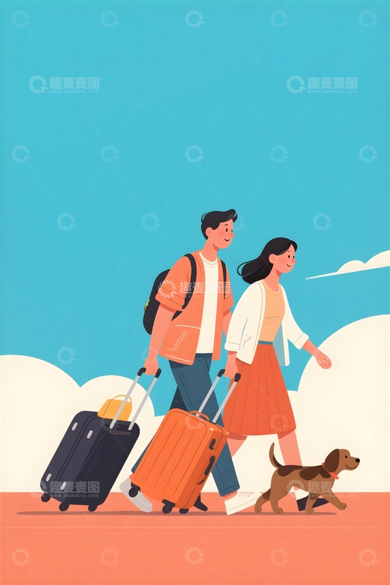 高清大图下载【趣麦麦图】旅游出行人物素材4