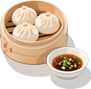 包子美食插画2