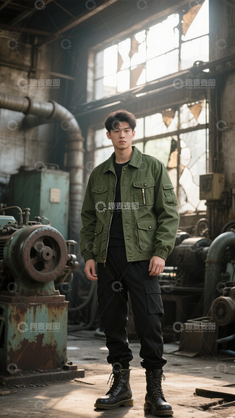 高清大图下载【趣麦麦图】工业复古硬朗穿搭2