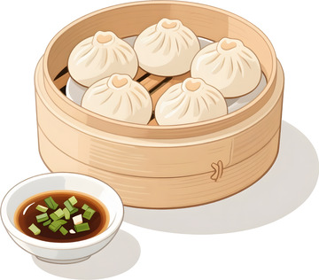 包子美食插画3