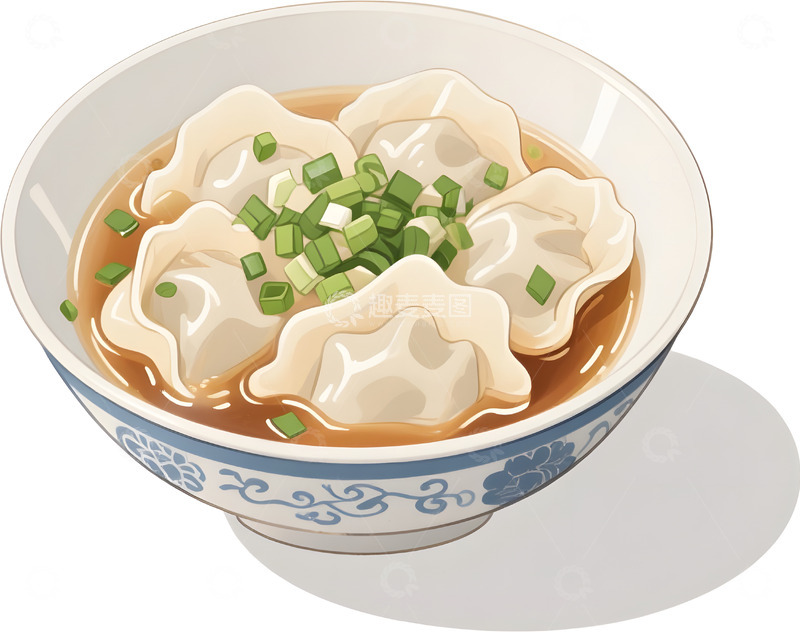 高清大图下载【趣麦麦图】饺子美食插画2