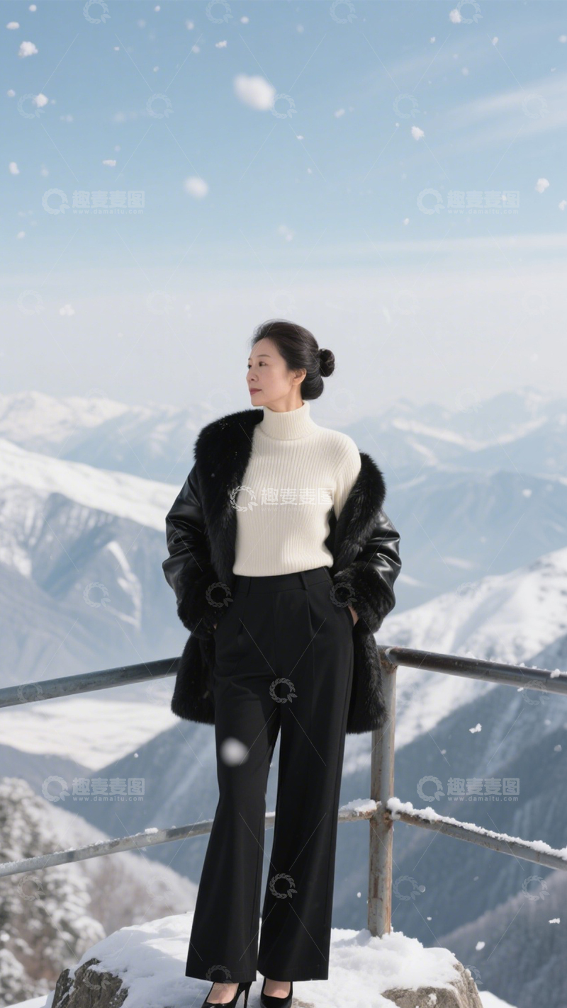 高清大图下载【趣麦麦图】毛呢大衣温暖穿搭3