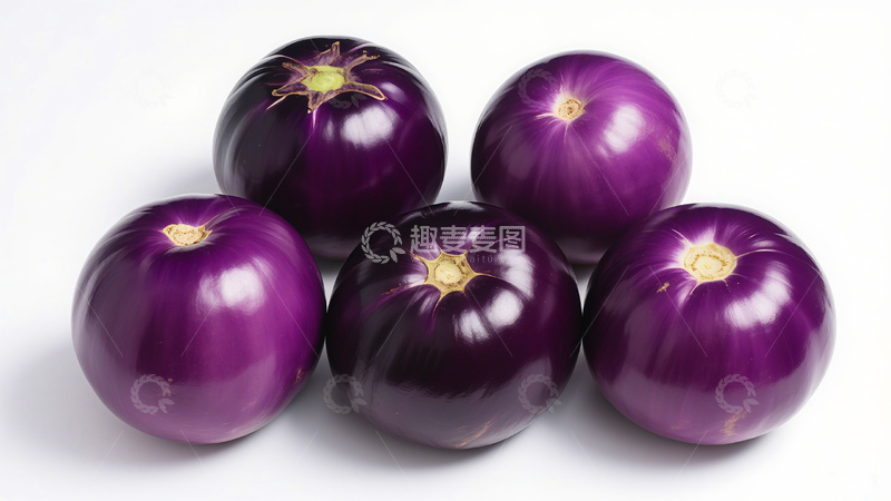 高清大图下载【趣麦麦图】-蔬菜圆形茄子
