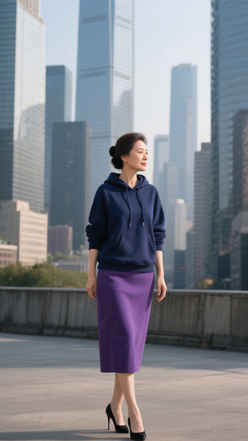 连帽卫衣亲子穿搭