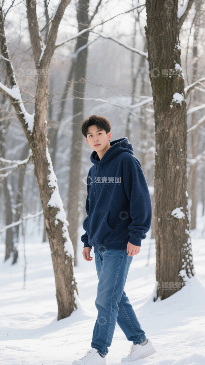 高清大图下载【趣麦麦图】连帽卫衣亲子穿搭2