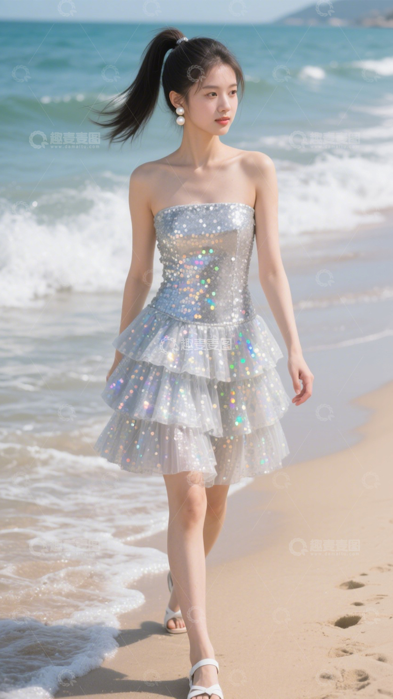 高清大图下载【趣麦麦图】亮片裙闪耀穿搭3
