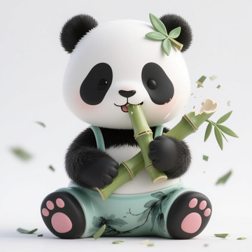可爱的拟人熊猫IP
