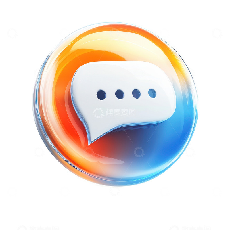 高清大图下载【趣麦麦图】立体的气泡框标志