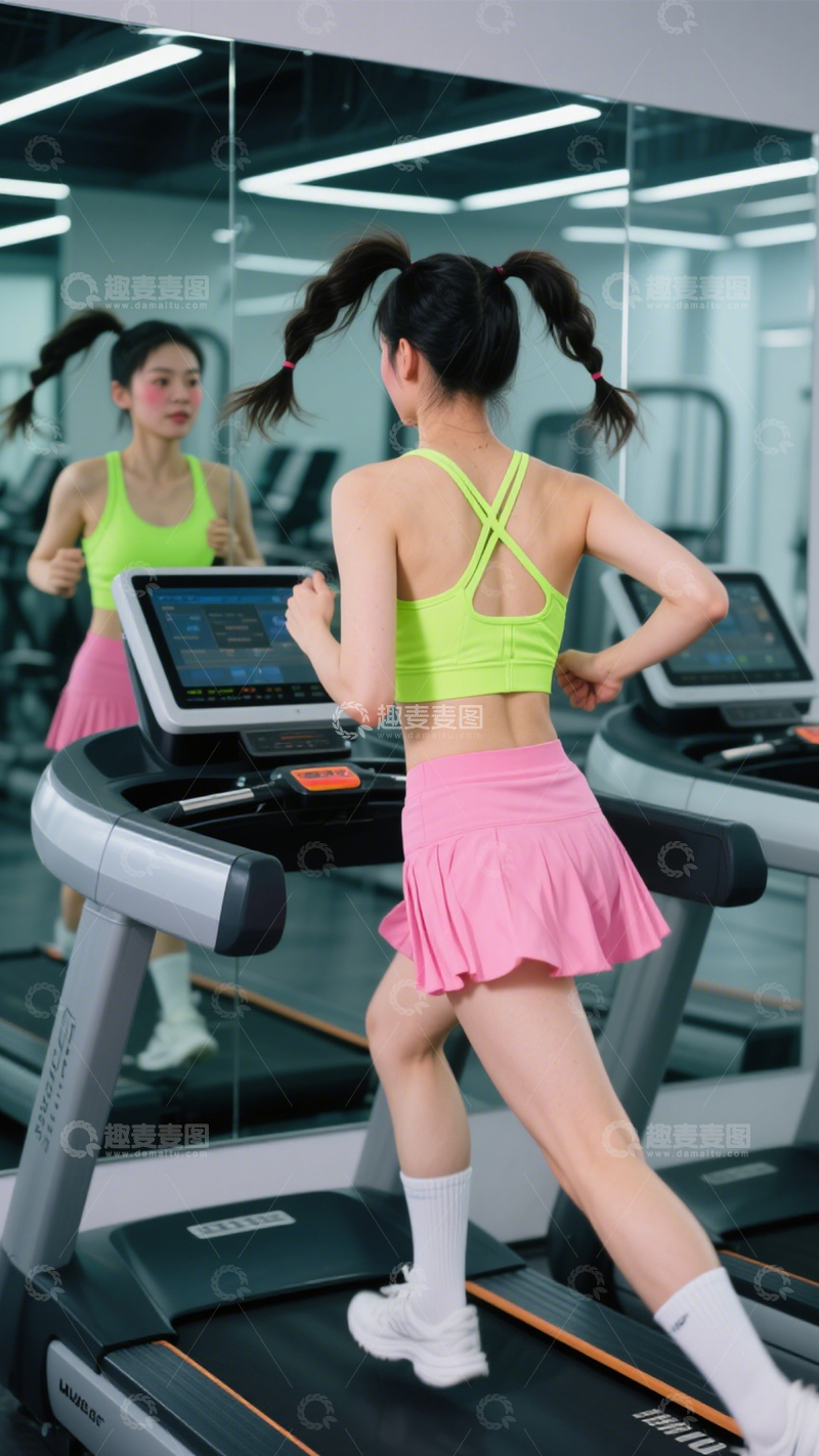 高清大图下载【趣麦麦图】荧光健身衣时尚搭