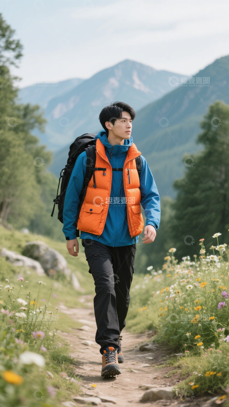 高清大图下载【趣麦麦图】羽绒马甲户外搭2