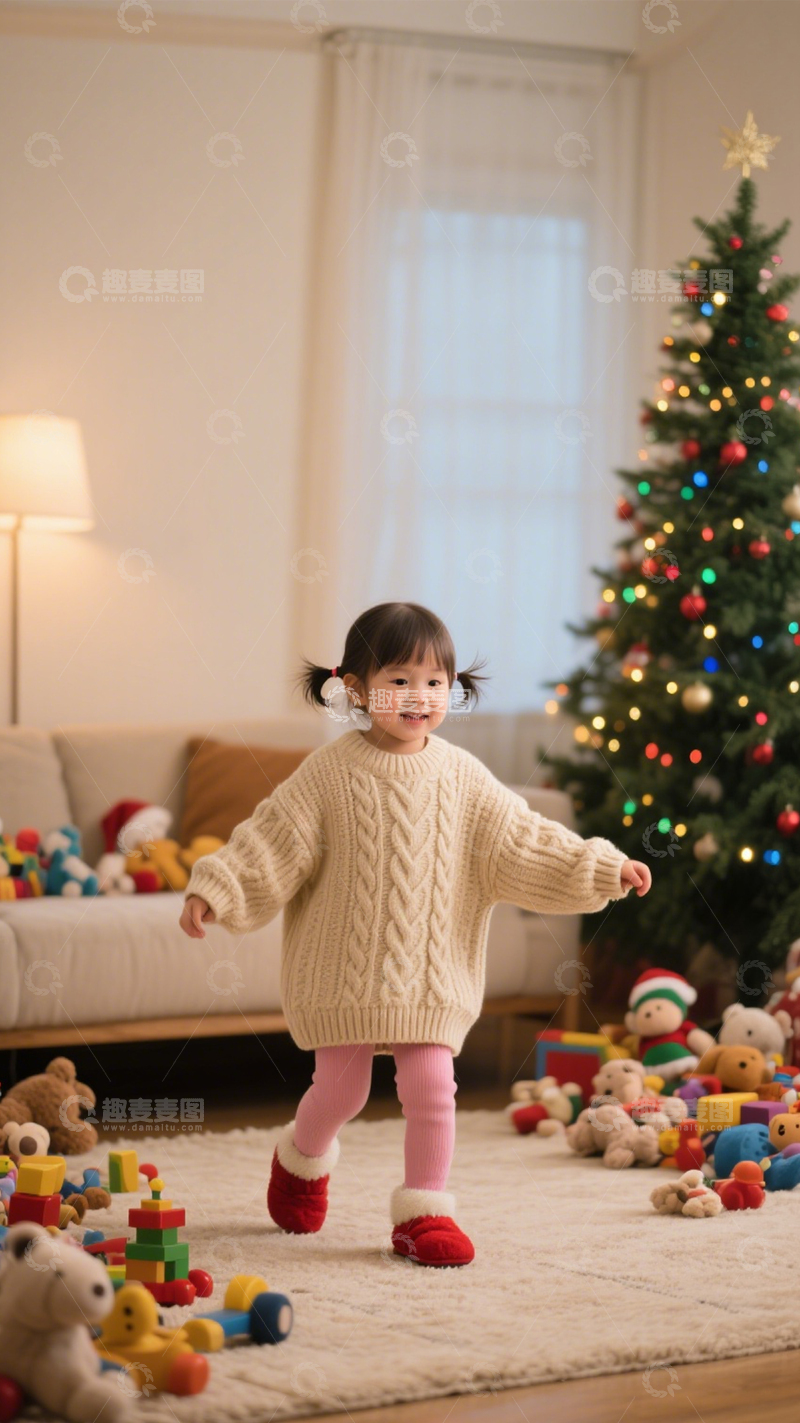 高清大图下载【趣麦麦图】米色毛衣居家搭2