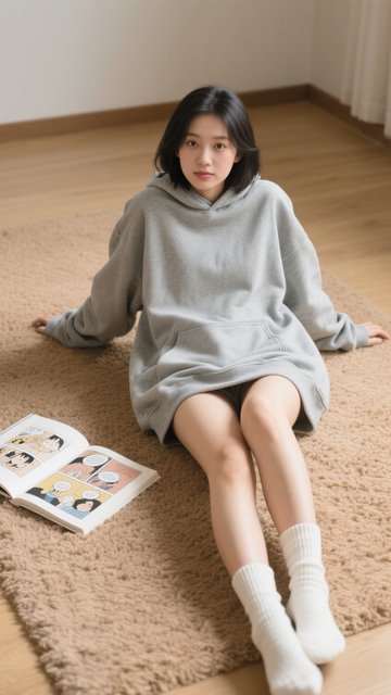 灰色卫衣慵懒风3