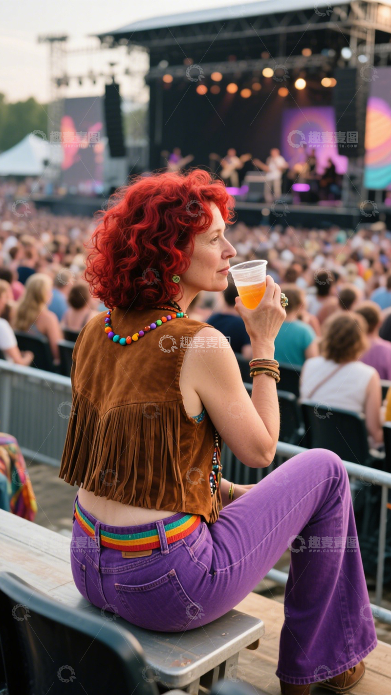 高清大图下载【趣麦麦图】流苏马甲复古潮1