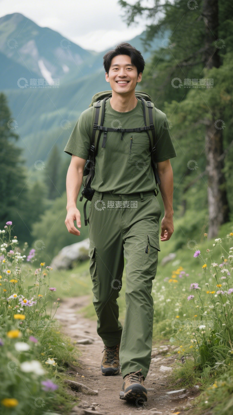 高清大图下载【趣麦麦图】户外套装徒步搭1
