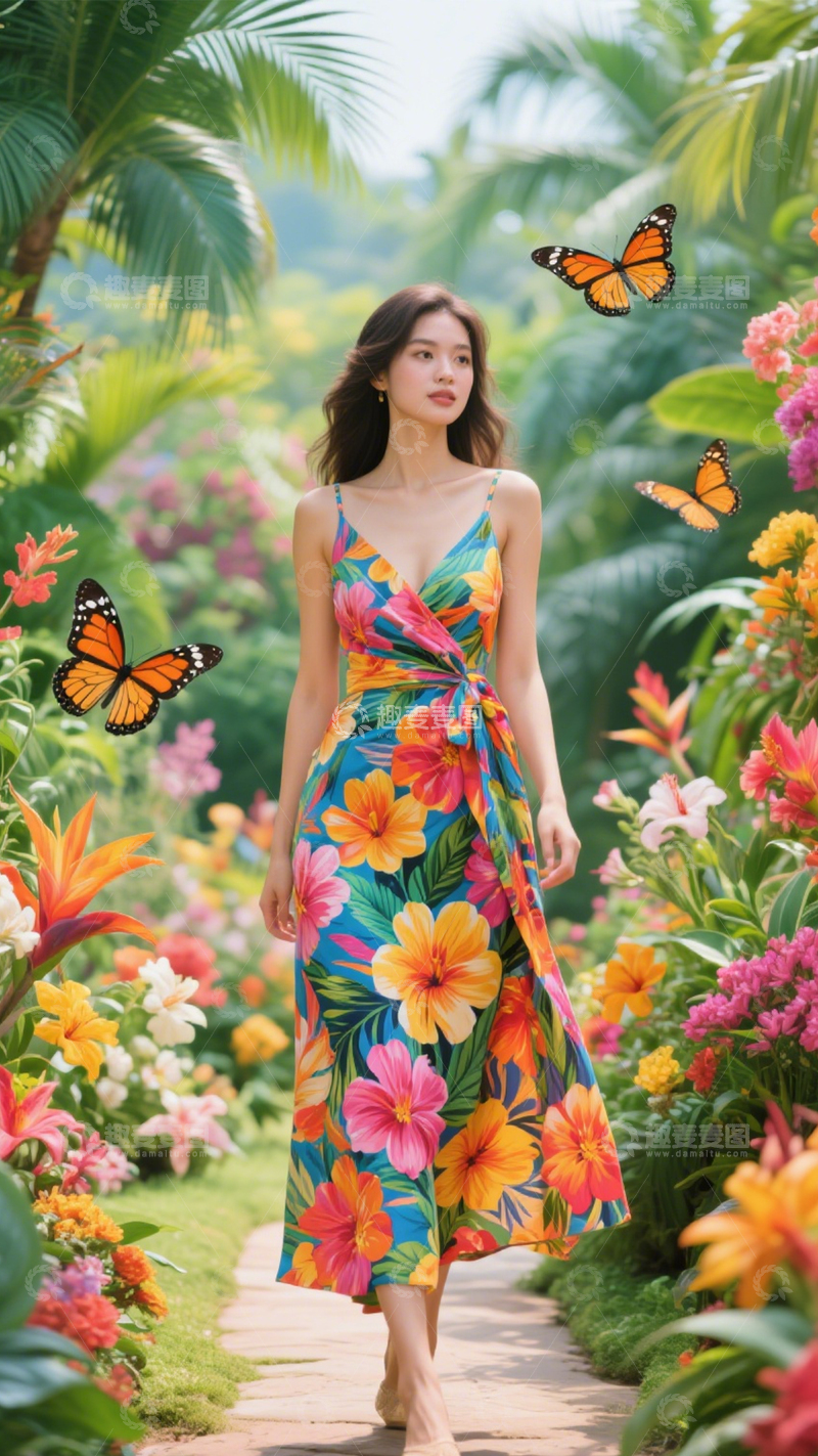 高清大图下载【趣麦麦图】沙滩裙度假风3