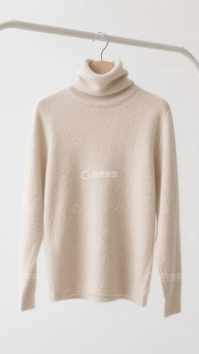 高清大图下载【趣麦麦图】高领毛衣简约风2
