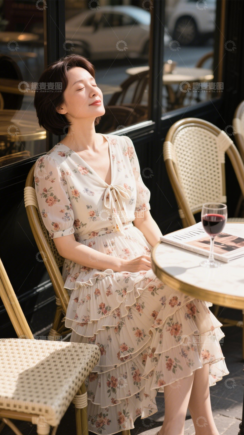 高清大图下载【趣麦麦图】碎花裙浪漫夏日