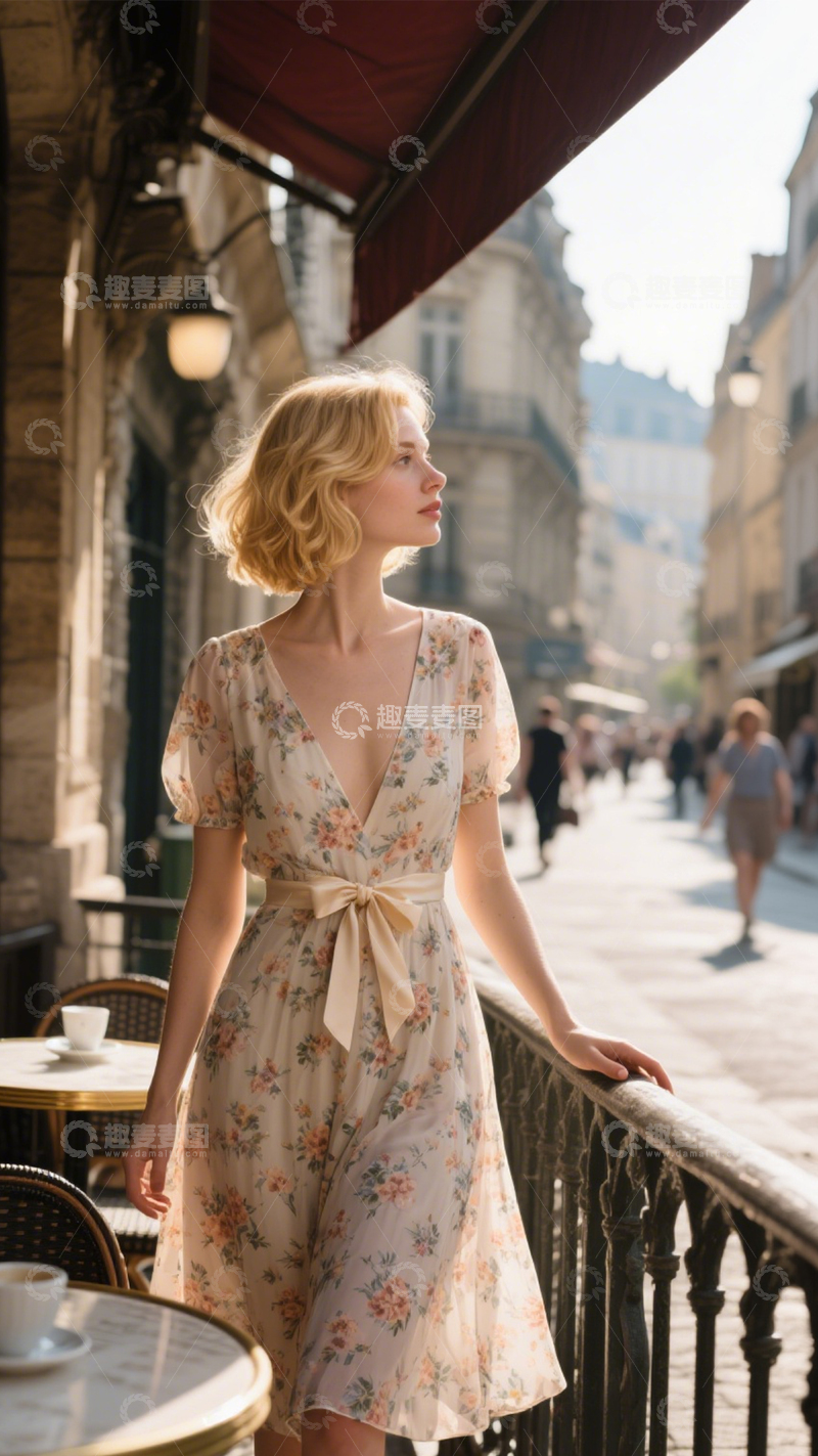 高清大图下载【趣麦麦图】碎花裙浪漫夏日3