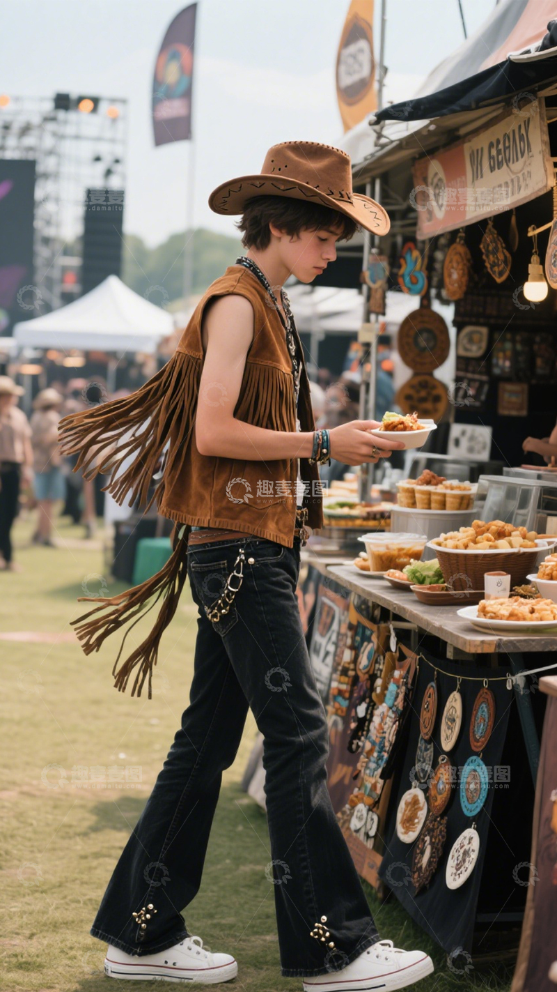 高清大图下载【趣麦麦图】流苏马甲复古潮3