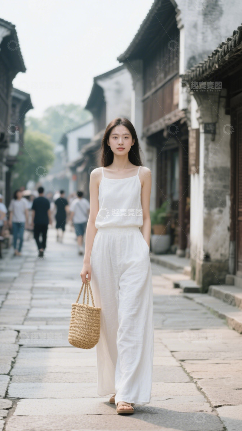 高清大图下载【趣麦麦图】白套装清新夏日2