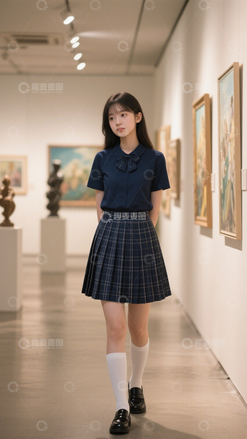 高清大图下载【趣麦麦图】格裙制服青春感