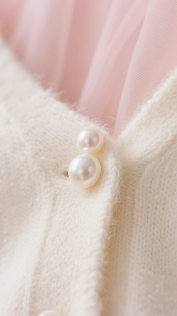 珍珠扣针织温柔风