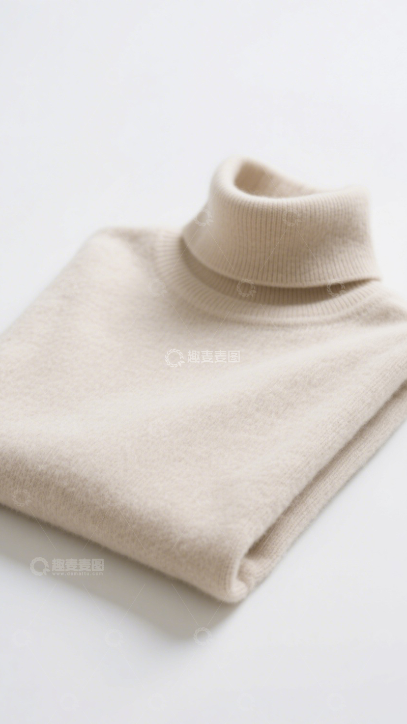 高清大图下载【趣麦麦图】高领毛衣简约风