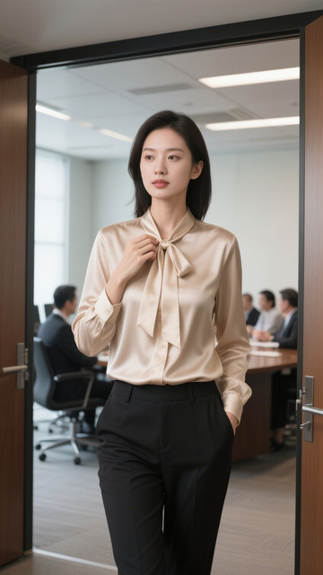 领结衬衫职场范3