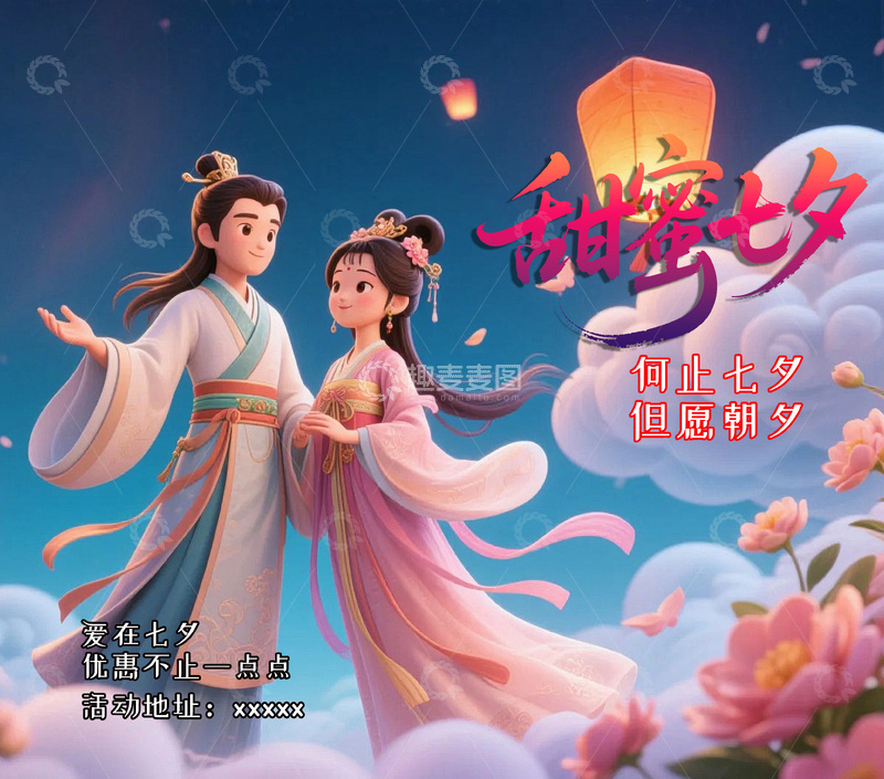 源文件下载【趣麦麦图】浪漫七夕情人节5