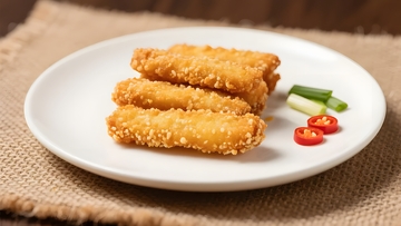 香脆炸物的精致摆盘1