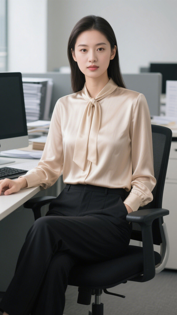 领结衬衫职场范1